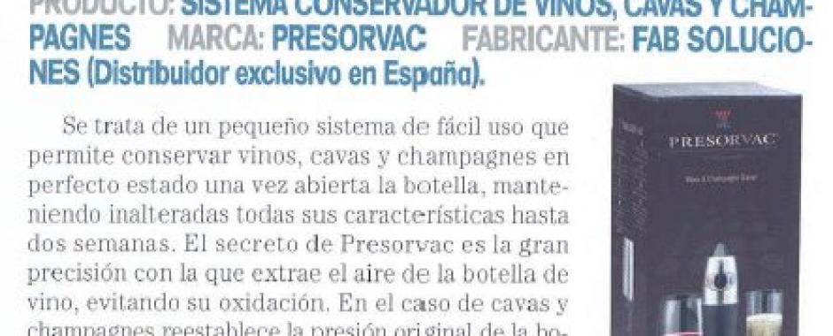 Presorvac destaca por su vacío de precisión